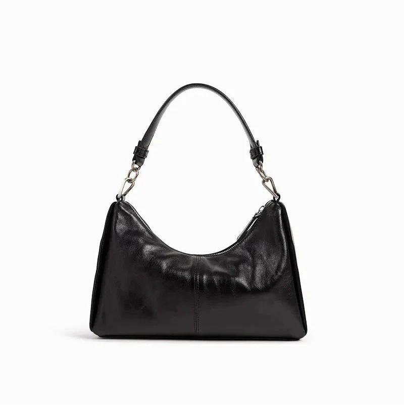 Black Soft Top Handle Handbag