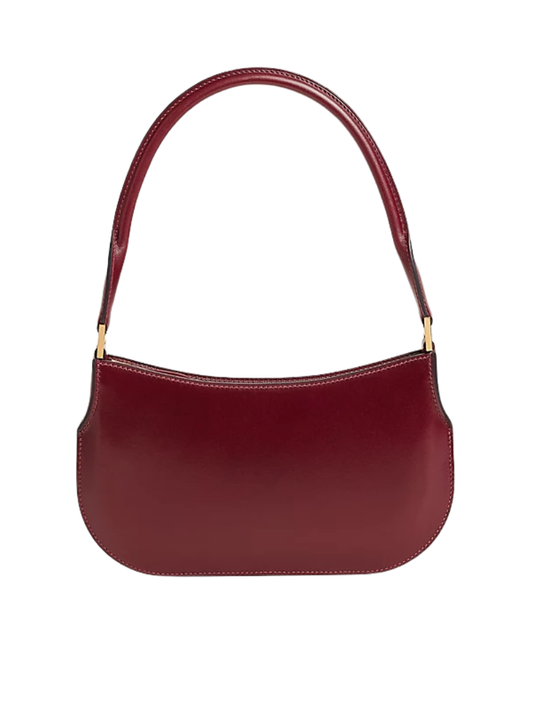 Women's Burgundy Smooth Leather Hand Bag