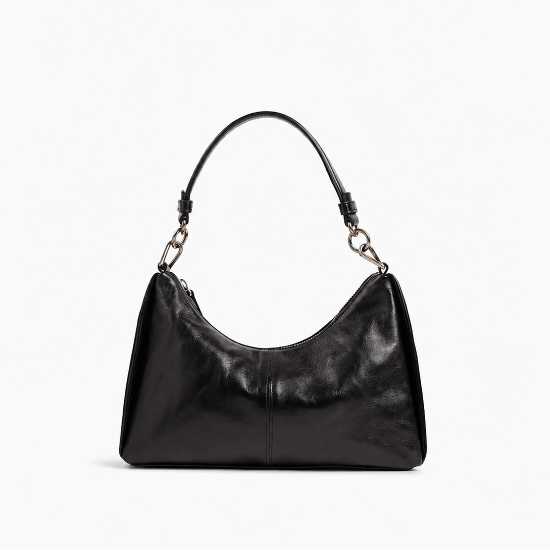 Black Soft Top Handle Handbag